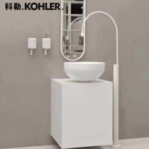 Sky Goose Neck Tap Full Copper Vertical Bathtub Side Tap Bathroom Art Drop Face Basin Hot And Cold White Home