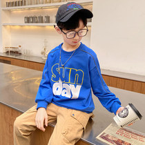 Boys long sleeve T-shirt 2021 new thin childrens male CUHK Scout child Han version Chaump Spring and Autumn T-shirt