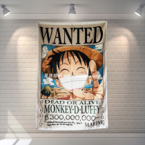 Come and customize the cartoon hanging flag hanging cloth sea thief Wang Lufei flying themed hotel internet cafe studio wall decoration wall-hanging