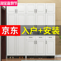 Shoes cabinet Home doorways Large-capacity Xuan Closing Cabinet Brief Modern Entrance Shoe Cabinet High Standing Simple Leaning Wall Door Hall Cabinet