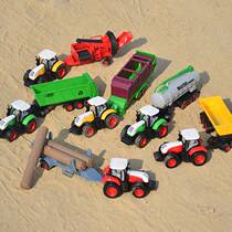Childrens farmers car simulation alloy tractor model farm trailer harvester transport vehicle boys toy suit