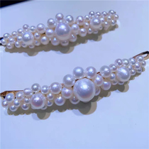 The new ins net red goddess hairpin fashion temperament explosion of a word clip broken hairpin side clip natural freshwater pearl