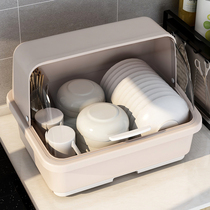 Kitchen Large Number Plastic Bowl Cabinet With Lid Discharge Bowl Box Drain Water Drain Bowl Rack Bowls Chopstick Containing Box Cutlery Cage Finishing Rack