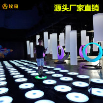 Color running belt sound outdoor waterproof jump sound round stainless steel glass color floor factory direct sales