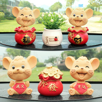 Car interior jewelry ornaments shaking head cartoon mouse year of the rat mascot decoration creative personality car doll