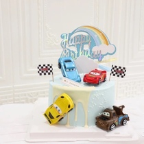 Car Total Mobiles Cake Decoration Swing Piece Small Toy Creative Car Cake Accessories Children Happy Birthday Inserts