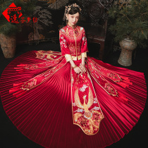 Xiuhe clothing female 2021 New Wedding Bride toast wedding wedding dress Chinese style bridal dress Fengguanxia show kimono