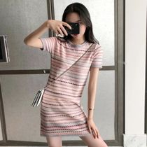 French Minor Dress 2020 Spring and Summer Korean Fairy Super Sensen Series Small Fragrant Style Platycodon Grandiflorum Knitted Dress Children