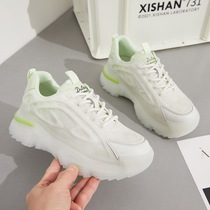 Old Daddy Shoes Woman 2022 New Spring Shoes Breathable Thick Bottom Korean Version 100 Hitch Tide Lace Casual Sneakers