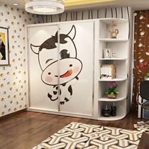 Creative childrens plate push and pull wardrobe personality furniture room matching paint wardrobe pink girl wardrobe