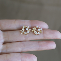 Silver Home s925 Sterling Silver Needle Girl Garland Earrings 2021 New Tide Retro Temperament Advanced Sense Earrings Earrings