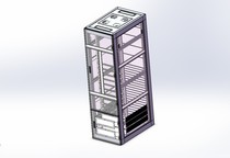 Standard server cabinet 3D model drawing Solidworks design