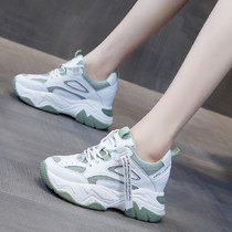 Net red father shoes ins Chaogang wind 2020 spring new inner high thick soled Joker leisure sports shoes X0227