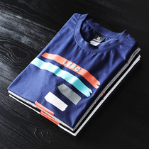 Foreign trade export tail single T-shirt mens short sleeve cotton round neck Tide brand printing original single cut bull goods summer half sleeve shirt