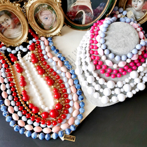 Overseas Antique Vintage Necklace in Europe and Europe Acrylic Medieval Lock Bone Chain Medieval Retro Neck Chain Long Chain