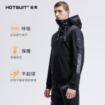 HOTSUIT mens sweater mens spring and autumn 2021 new pullover hooded fashion T-shirt sports coat tide