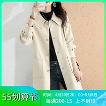 Export foreign trade Yu Shan Fur Coats Spring Medium Long Style Coat Spring 2022 New Woman Temperament Warm Jacket Woman
