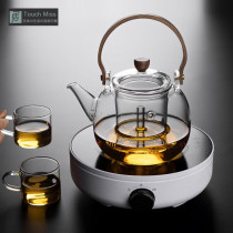 Touch Miss lifting beam pot glass cooking teapot household electric pottery stove high temperature teapot brewing tea set