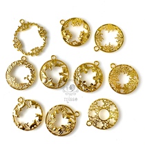 miss Little Chen diy crystal drop glue uv resin glue round lace hollow wreath drop glue border Gold