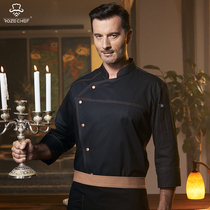 Chef clothes Summer short sleeve high-end chef work clothes men Thin Hotel custom long sleeve chef Cotton Hotel