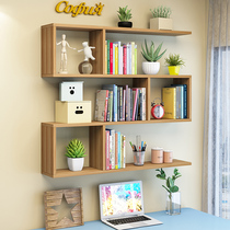 Wall shelf non-perforated wall-mounted wall cabinet bedroom wall Wall Wall simple decorative storage partition bookshelf