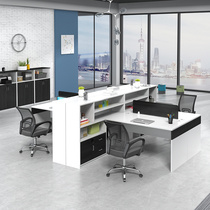 Brief Modern Desk Staff Computer Table And Chairs Combined Employee Single Biathlon Position Screen 6 Persons Position Partition Card Holder