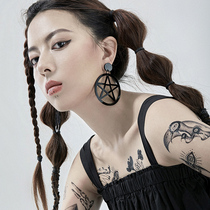 DARKNESS LAB Dream River series original personality dark magic array drop earrings hollow geometric earrings