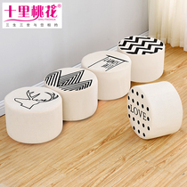 Round Tatami cushion Bay window floor cushion Meditation meditation worship Buddha pad thickened Nordic cotton and linen futon