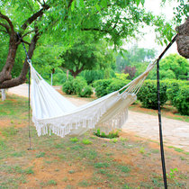 Small flying canopy hammock outdoor Bohemia pastoral hand-woven European and American big tassel double courtyard photography props