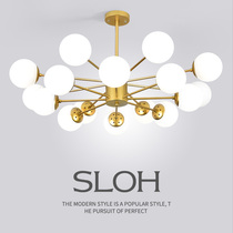 Nordic style ins Net red chandelier living room lamp magic bean new art Lamp Model Room womens clothing store elegant dining room lamp