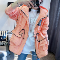 Loose long sleeves Lianhood jacket Female Leisure 100 lap pull-out rope jacket 2022 Spring new womens clothing European Station Eurogoods