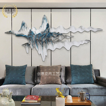 European-style wall decoration pendant metal wall decoration iron wall hanging light luxury three-dimensional creative landscape background wall model room