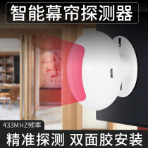 Infrared curtain detector Household doors and windows anti-theft alarm sensor Shop wireless infrared detector