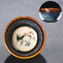 Kiln-changing building of a tea drinking ceramic 12 zodiac zodiac home owner tea cup single male personal special masters cup female