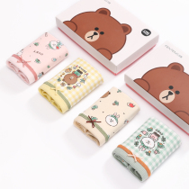 (Brown bear joint name) women panties cotton antibacterial crotch waist no trace Japanese girl breifs