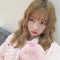 bobo head air bangs fake mother wig cos instant noodles roll wave head male change female fluffy womens puffiness big man supplies