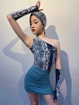 2021 Connie Fashion Latin Dancing Dress Female Children Competition Dance Training Dress Performance Skirt Set Split