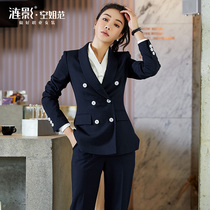 Shadow spring tooling suit womens professional wear new suit high-end suit temperament double-breasted manager work clothes