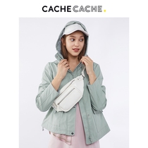 cache cache autumn coat female Korean version Sen female department loose student waterproof tooling short coat