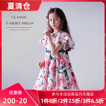 Girls dress childrens cotton princess dress summer new Korean version of the childrens foreign style skirt baby summer dress