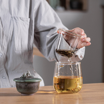 Japanese glass tea water separation tea cup men and women with cover filter cup master cup office cup box