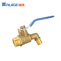 Ruige valve high temperature copper cold and hot water faucet switch water heater boiler hot water nozzle 4 points 6 points