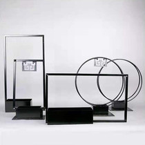 Chinese flower arranging frame flower basket manufacturer direct sales silk screen flower geometric metal flower pot flower art pendulum piece Zen Serie floral ware