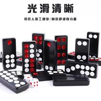 Magic increase waterproof material Pai Gow card portable day nine leisure brocade box props play cards transparent black card features