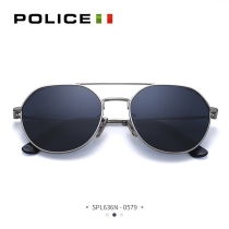 Italian POLICE glasses driving sunglasses female flat mirror round frame glasses sunglasses male SPL636N