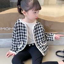 Girl Han Fan Tide Coat Jacket 2022 Spring Autumn New Children Small Fragrant Wind Fried Street Woman Baby Foreign Air Blouse Trendy