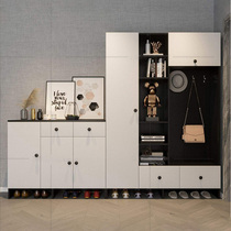 Living room shoe cabinet Hanger one-piece multi-function shoe stool locker combination Simple modern coat cabinet Foyer cabinet