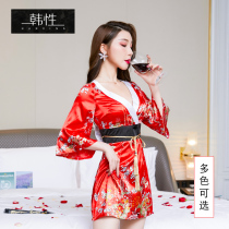 Sexy kimono dress waist slim skirt sauna Pedicure Foot Bath technician work clothes Night Club womens