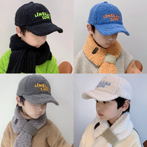 Childrens hat Male damp boy Baby cashmere Duck Tongue Cap Thickened Baseball Cap Han Edition Autumn Winter Mens Hat