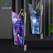 Crystal Trophy Customized Creative Enterprise Annual Meeting Trophy Honor Souvenir Volunteer Childrens Competition Trophy Customized